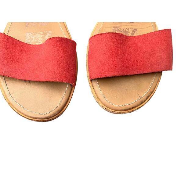Sorel Ella Size 10 Red Leather Sandals - Picture 2 of 7